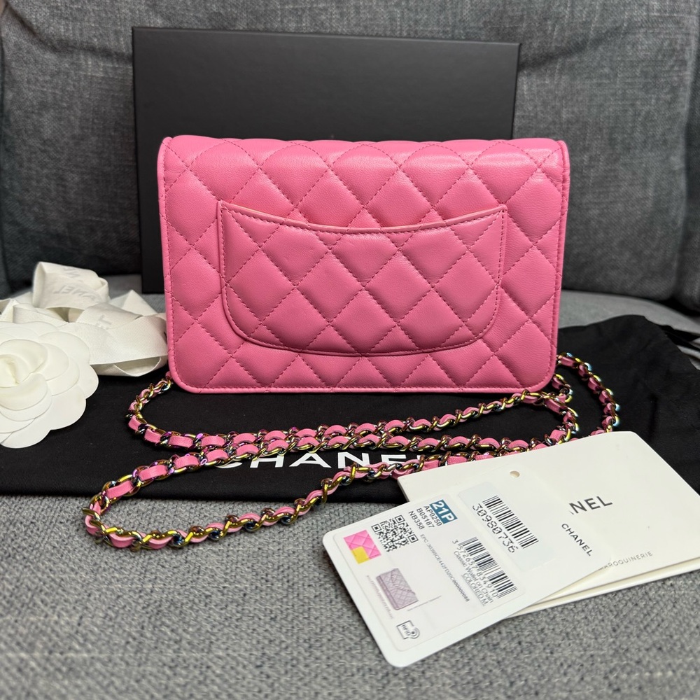 Chanel wallet on chain RAINBOW hardware RARE - Picture 7 of 10